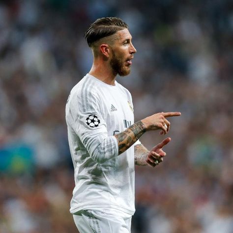 Sergio Ramos Haircut, Sergio Ramos Hairstyle, Ramos Haircut, Barber Haircuts, Real Madrid Team, Premier League Football, Sports Celebrities, Faded Hair, Beard Hairstyle