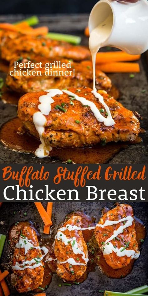 Buffalo Chicken Blackstone, Stuffed Grilled Chicken Recipes, Grilled Chicken Breast Recipes Boneless, Chicken Breast Recipes Grilled, Buffalo Stuffed Chicken, Chicken Breast On The Grill, Grilled Stuffed Chicken Breast, Wings Boneless, Grilled Stuffed Chicken