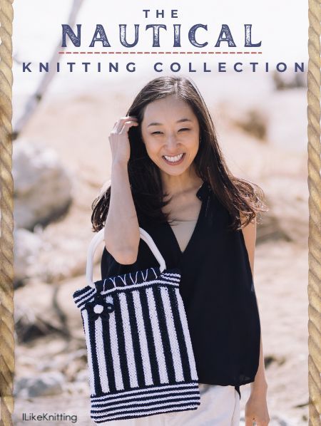 It’s a shore thing: this summer we are setting sail in nautical knits and maritime hues. Explore the shoreline in relaxed nautical stripes in the Boathouse Vest or the Pacifica Stripes Tee. Feel the breeze with rich blues anchored in comfy-classic shapes with the High Tide Tasseled Shawl or the Coastal Cover Up. We can’t get enough of nautical knitting patterns! Crochet Nautical Patterns, Knitted Gifts Nautical Hat, Nautical Knitting Patterns, Nautical Crochet Blanket, Seaside Knitting Patterns, Striped Bag, Sailor Baby, The Boathouse, Blue Anchor