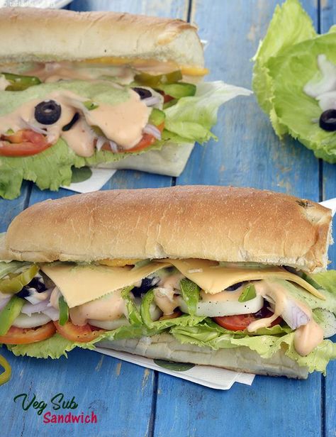 Veg Sub Sandwich Veg Sandwich, Sub Sandwich, Mint Chutney, Subway Sandwich, Cucumber Salsa, Cucumbers And Onions, Sub Sandwiches, Recipes Yummy, Veggie Delight