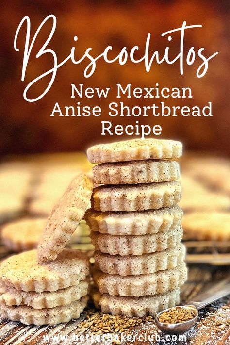 Anise Shortbread Cookies, Bizcochitos Cookie, Anise Cookies Recipe, Nm Biscochitos, Biscochitos New Mexico, Cuban Cookies, Mexican Cookies Traditional, Mexico Cookies, Anise Recipes