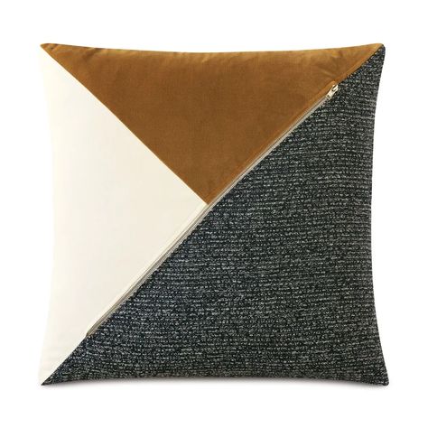 Eastern Accents Medara Block Square Pillow Cover & Insert | Wayfair University Office, Hgtv Dream Home, Luxury Bedding Collections, Eastern Accents, Bed Linens Luxury, House Remodel, Velvet Pillow Covers, Square Pillow Cover, Cushion Pads