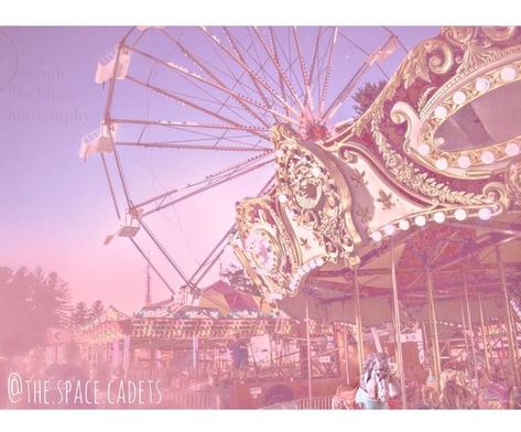 Kawaii Amusement Park, Pink Amusement Park Aesthetic, Asthetic Picture Amusement Park, Dark Amusement Park Aesthetic, Amusement Park At Night Aesthetic, Clowncore Aesthetic, Lisa Frank Stickers, Circus Aesthetic, Soft Pink Theme