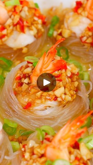 83K views · 1.2K reactions | Shrimp w/ Glass Noodles!

#steamed #shrimp #shrimprecipe #glassnoodles #chinesefood #chineserecipe

Written Recipe: https://cicili.tv/steamed-shrimp-with-glass-noodles/

Recipe
Serving: 2 to 4
Prep time: 20 minutes
Cook time: 10 minutes

For the steamed shrimp with glass noodles:
6 ounces glass noodles
3 cups hot water, for soaking
½ pound shrimp, peeled and deveined
1 tablespoon soy sauce
2 tablespoons avocado oil
1 tablespoon scallions, thinly sliced

For the sauce:
8 cloves garlic, minced
1 medium red finger hot pepper, minced
1 tablespoon soy sauce
1 tablespoon oyster sauce
Pinch of white pepper
2 tablespoons oil | CiCi Li | CiCi Li · Original audio Glass Noodles Recipe, Food Shrimp, Indo Chinese Recipes, Steamed Shrimp, Asian Recipe, Glass Noodles, Cooking Seafood, Shrimp Recipes Easy, Noodles Recipe