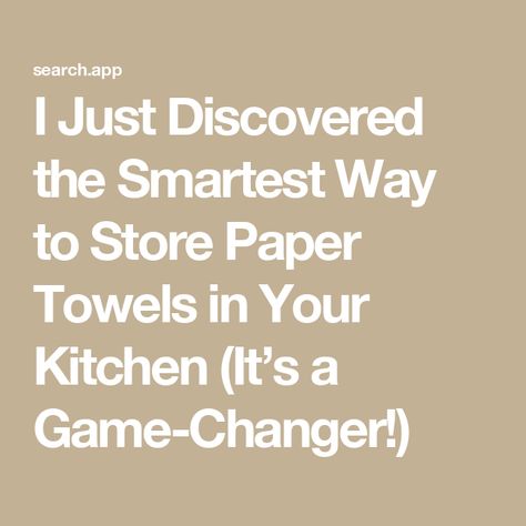 I Just Discovered the Smartest Way to Store Paper Towels in Your Kitchen (It’s a Game-Changer!) Store Paper Towels, Open Pantry Shelves, Paper Towel Storage, Open Pantry, Paper Towel Dispenser, Tension Rods, Nyc Bars, Grilling Tips, Tension Rod