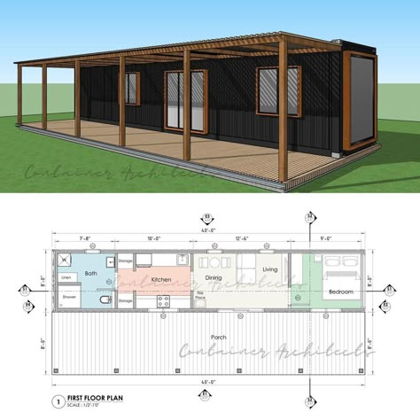 Design Concept CA187🌿✨ 3x40’ HC Container Home Design🔥 3BHK with Lounge🍂 [Copyrights © 2023 Container Architects. All rights… | Instagram Single Container House Plans, 40 Ft Container Home Floor Plans, Container House Floorplan, 40 Foot Container House Plans, Container Interior Design, Container House Design Floor Plans, Shipping Container Homes Interior, Shipping Container Design Plans, Container Home Floor Plans