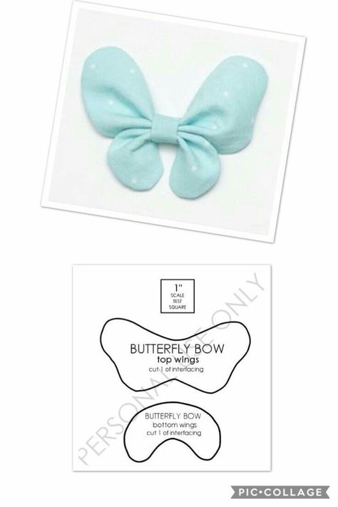 Girls Hair Bows Diy, Headband Diy, Bow Template, Butterfly Bow, Diy Bebe, Felt Bows, Kraf Diy, Baby Diy, Diy Headband