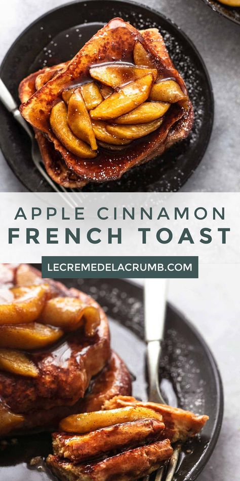 Aesthetic Food Recipes, Apple Cinnamon French Toast, French Toast Toppings, Food Food Recipes, Yummy Pancakes, Dutch Babies, Apple French Toast, French Toast Breakfast, Cinnamon French Toast