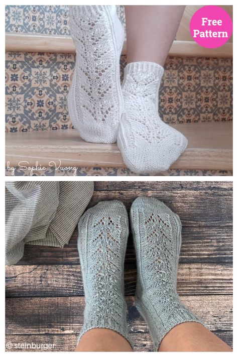 Lily Socks Free Knitting Pattern Lace Socks Knitting Pattern Free, Free Beginner Sock Knitting Pattern, Lace Sock Pattern, Knitting Patterns Socks, Socks Free Knitting Pattern, Free Knitting Pattern Socks, Sock Patterns Knitting, Ruffle Socks Knitting Pattern, Knitted Sock Patterns