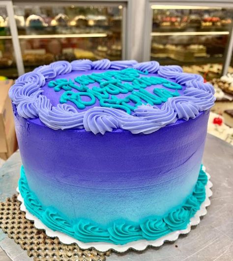 Blue Purple And Green Birthday Cake, Purple Blue Cake Birthday, Blue And Purple Ombre Cake, Teal And Purple Birthday Cake, Purple And Blue Cake Ideas, Blue And Purple Birthday Cake, Teal Cake Ideas, Blue Purple Cake, Purple And Teal Cake