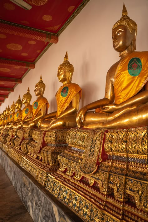 Thailand Temple Aesthetic, Wat Pho Temple, Thailand Buddha Temples, Wat Pho Bangkok, Buddha Thailand, Bangkok Photos, Thailand Buddha, Temple Thailand, Thai Temple