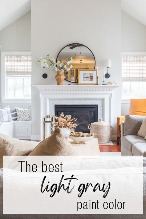 Best Light Gray Paint Color, Behr Light Grey Paint Colors, Perfect Gray Paint Color, Gray Living Room Paint Colors, Behr Silver Drop, Behr Paint Colors Grey, Grey Interior Paint, Grey Paint Living Room, Best Gray Paint