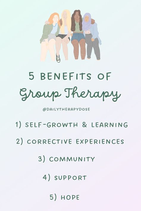 Individual therapy is not for everyone. Group therapy is therapy technique that provides a safe, non-judging space with one or more therapists working with several people. It allows for you to surround yourself with people who share a common understanding of difficult experiences. If you ever find yourself not ready to have an individual therapy experience, here are 5 benefits of group therapy. Therapy Benefits, Surround Yourself With People Who, Surround Yourself With People, Individual Therapy, Group Therapy, Surround Yourself, Not Ready, Find Yourself, Daily Reminder