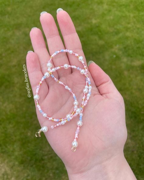 Bead necklace handmade pretty jewelry small business Pastel Beaded Necklace, Pastel Beaded Bracelets, Bracelet Business, Beaded Charms, Bff Bracelets, List Making, Handmade Beaded Necklace, Pastel Beads, Bead Ideas