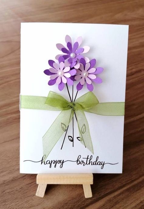 Diy Unicorn Birthday Card, Unicorn Birthday Cards, Flower Birthday Cards, Birthday Card Craft, Homemade Birthday Cards, Greeting Card Collection, Bday Cards, Quilling Cards, Cards Ideas