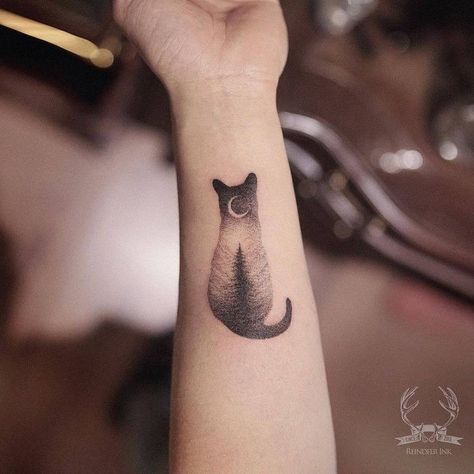 Egyptian Cat Tattoos, Kitten Tattoo, Inner Forearm Tattoo, Black Cat Tattoos, Inner Forearm, Cat Tattoo Designs, Inspiration Tattoos, Cat Tattoos, Nature Tattoos