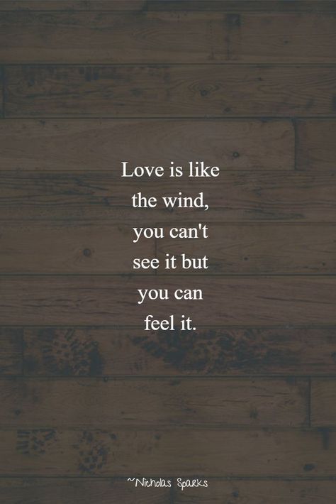 Love is like the wind, you can't see it but you can feel it. Nicholas Sparks Love Is Like The Wind Quote, Nicolas Sparks Quotes, The Notebook Nicholas Sparks, Wind Quote, Nicholas Sparks Quotes, Notebook Quotes, Nicholas Sparks Books, The Notebook Quotes, Godly Dating