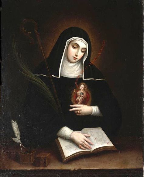 Santa Gertrudes, St Gertrude, Dallas Museum Of Art, Bride Of Christ, The Virgin Mary, Saxony, Artwork Display, Arte Animal, Note Card