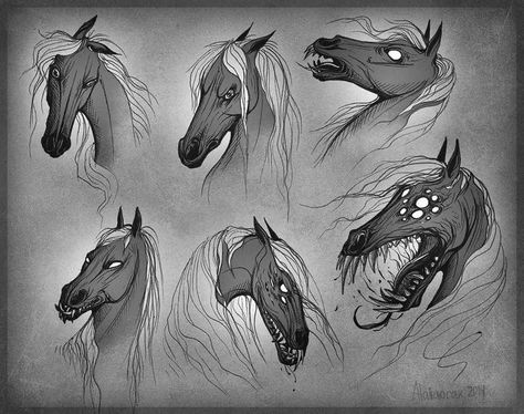 Creepy Drawings, Creature Drawings, Monster Concept Art, Fantasy Creatures Art, Mythical Creatures Art, Creepy Art, Creature Concept Art, 판타지 아트, Monster Art