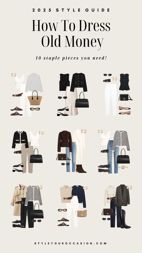 Old Money Outfits Women Casual, Elegant City Outfit, Minimalist Luxury Fashion, Capsule Wardrobe List Year Round, Old Money Modest Aesthetic, Old Money 90s Outfits, Simple Chic Outfits Summer, Quiet Luxury Style Women, Dressing Old Money Women