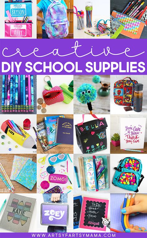 100+ Creative Back to School Crafts | artsy-fartsy mama Back To School Items To Sell, Cricut Back To School Projects, Back To School Crafts For Teens, Back To School Diy Crafts, Back To School Crafts To Sell, Teacher Coffee Gifts, Diy Back To School Supplies, Faith Crafts, Crayon Gifts