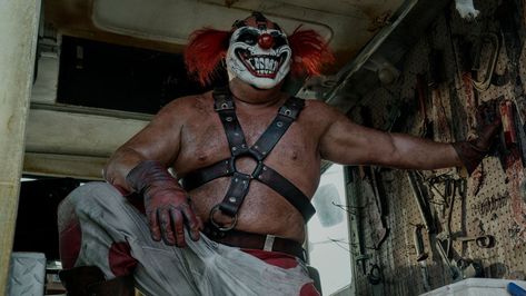 New trailer dives into the world of Peacock's Twisted Metal show Sweet Tooth Twisted Metal, Twisted Metal Sweet Tooth, Tooth Costume, How To Pop Ears, Stephanie Beatriz, Evil Clowns, Anthony Mackie, Will Arnett, Super Soldier