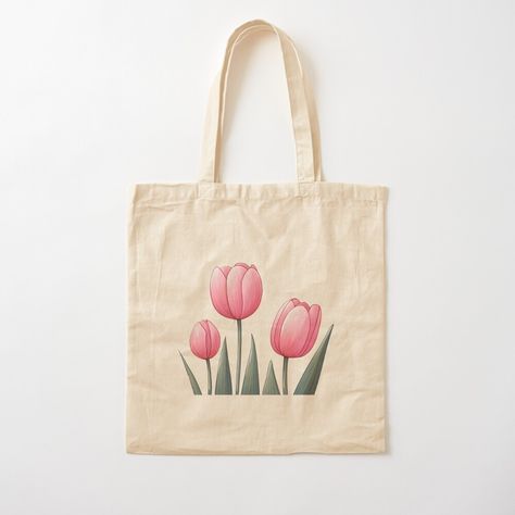 Get my art printed on awesome products. Support me at Redbubble #RBandME: https://www.redbubble.com/i/tote-bag/Pink-Tulips-by-WanderlustCoCo/163854642.P1QBH?asc=u Simple Tote Bag Painting, Tulips Watercolor, Book Art Projects, Watercolor Tulips, Simple Tote, Painted Tote, Tulip Design, Pink Tulips, Tote Pattern