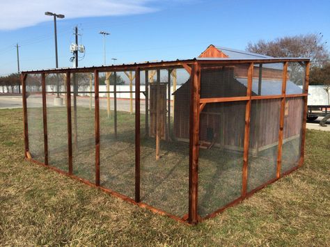 Diy Large Chicken Run, Large Chicken Run Ideas, Large Chicken Run, Pvc Chicken Waterer, Pallet Coop, Chicken Coop And Run, Building A Chicken Run, Coop And Run, Chicken Coop Large