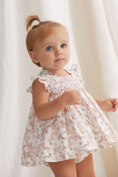 Toddler Floral Dress, Floral Baby Dress, Baby Floral Dress, Baby Spring Outfits, Small Baby Dress, Baby Spring Dress, Baby Wedding Outfit, Hand Smocking, Preppy Baby