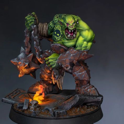 Juan Sanz (@elminiaturista) on Threads Warhammer 40k Orks Art, Dwarven Mine, Owl Costumes, Warhammer Orks, Warhammer Tabletop, Painting Figurines, Orks 40k, 40k Orks, Miniatures Painting