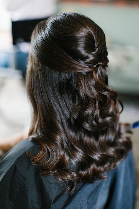 Half Up Half Down Short Hair, Bridesmaid Hair Inspo, Long Bridal Hair, Peinados Fáciles Para Cabello Corto, Short Wedding Hair, Short Wavy Hair, Haircut Hairstyle, Penteado Cabelo Curto, Wedding Hairstyles For Long Hair