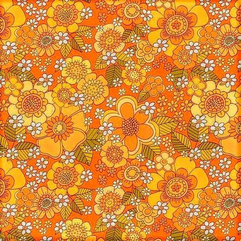 Orange Hippie Aesthetic, 60s Flower Pattern, Flower Power Aesthetic, Flower Power Wallpaper, 70s Wallpaper, 60s Art, Orange Pillow, Hippie Aesthetic, 70s Aesthetic