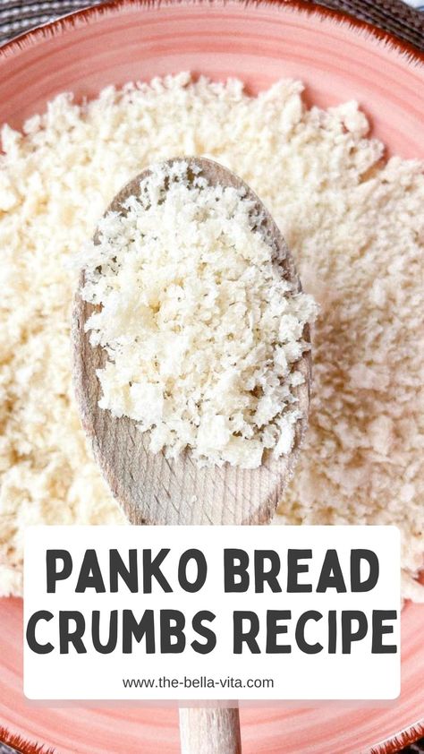 Substitute For Panko Bread Crumbs, Diy Panko Bread Crumbs, Homemade Panko Bread Crumbs, Bread Crumb Recipes, Gluten Free Panko Bread Crumbs, Panko Bread Crumbs Recipe, Homemade Panko, Substitute For Bread Crumbs, Panko Recipes