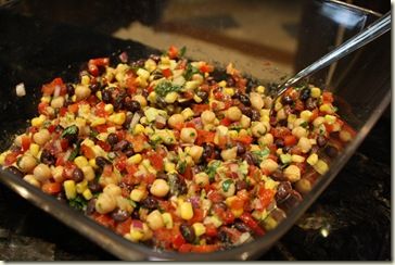 black bean, chickpea and corn salad Southern Caviar, Pear Relish, Trailer Park Tragedy, Trash Bash, Trash Party, Caviar Recipes, Zesty Italian Dressing, Black Eyed Pea, Cowboy Caviar