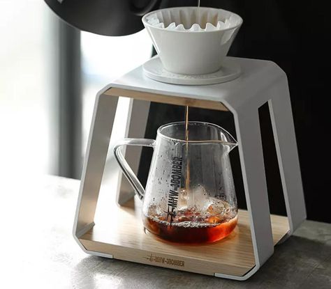 Coffee Dripper Stand, Cafe Barista, Coffee Filter Holder, Prototype Design, Coffee Stands, Coffee Dripper, Brewing Process, Coffee Shop Design, Pour Over Coffee