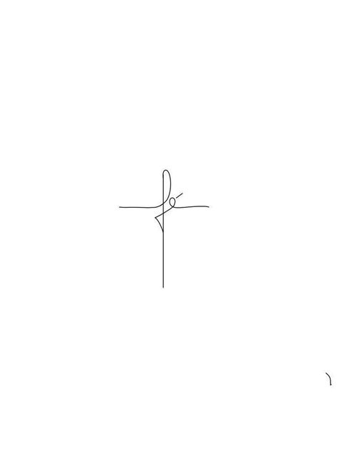 Cross Minimal Tattoo, Cross Line Tattoo, Fe Tattoos, Small Religious Tattoos, Tattoos For Women Christian, Fine Line Cross Tattoo, Tattoos Bible, Pretty Cross Tattoo, Arabic Tattoo Design