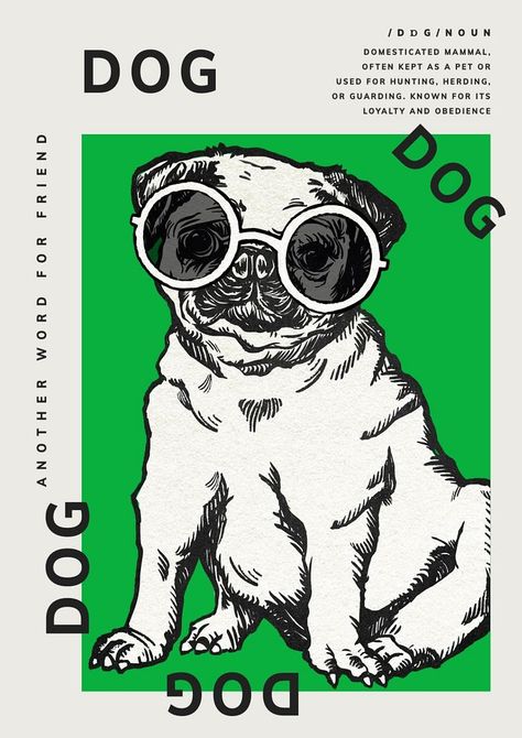 Poster Dog Design, Dog Poster Design, Dog Collage, Animal Shelter Design, International Dog Day, Ugly Dogs, Yearbook Covers, Shelter Design, Retro Artwork