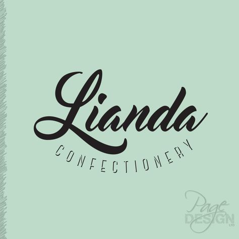 Logo design for Lianda Confectionery, Tirau, NZ Confectionary Logo, Confectionery Logo, Logo Graphic Design, Sugar Candy, Graphic Design Logo, Logo Graphic, Page Design, Logo Design, Candy