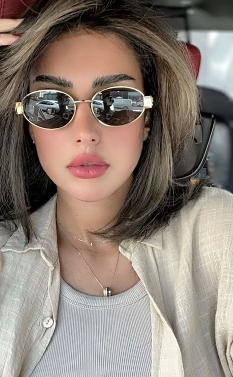 Celine Sunglasses Outfit, Simple Sunglasses, Celine Glasses, Neutral Vibes, Celine Eyewear, Odeya Rush, Lips Inspiration, Hairstyles For Gowns, Elegant Sunglasses