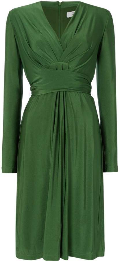 ISSA. Womans tie wrap Emerasld Green Spring dress Kate Middleton Engagement Dress, Issa London Dress, Dress Engagement Photos, Issa Dresses, Tie Wrap Dress, Bright Orange Dress, Wrap Tie Dress, Green Wrap Dress, Wrap Dress Long Sleeve