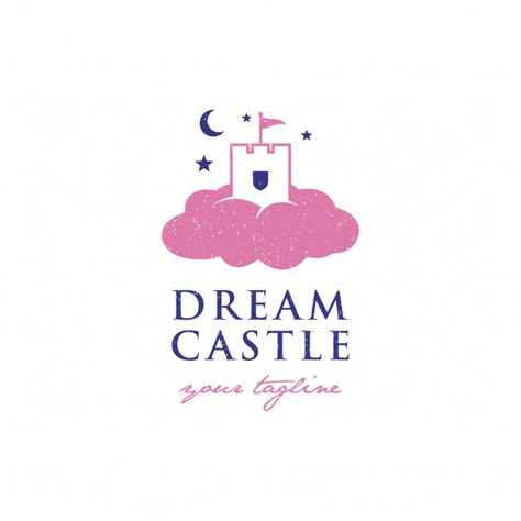 Logo kastil kastil mimpi, Premium vektor | Premium Vector #Freepik #vector #logo #template #corporate #company Princess Logo Design, Fairytale Logo, Dream Logo Design, Magical Logo, Preschool Logo, Kindergarten Logo, Princess Logo, Castle Logo, Graphic Designer Studio