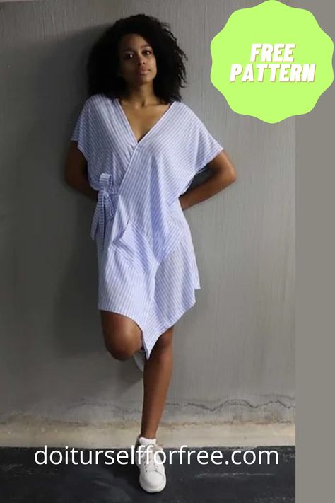 Discover an extensive collection of complimentary sewing patterns sourced globally at doiturselfforfree.com. Craft exquisite items for individuals of all ages, including children, babies, men, women, and even home decor—all at no cost. Access these free patterns conveniently in PDF format. Easy Diy Wrap Dress, Free Womens Clothing Patterns, Linen Wrap Dress Pattern Free, Zero Waste Sewing Patterns Free, Free Pattern Dress Women, No Waste Sewing Patterns, Linen Wrap Dress Pattern, Easy Wrap Dress Pattern, Diy Wrap Dress Pattern