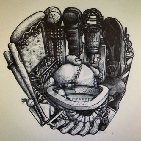 Baseball Related Tattoos, Men’s Baseball Tattoos, Baseball Tattoos For Men, Baseball Tattoo For Men, Baseball Tattoo Ideas, Softball Tattoos, Playstation Tattoo, Baseball Tattoo, Baseball Tattoos