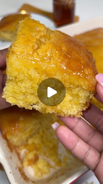 Toni Chapman on Instagram: "Honey butter cornbread Recipe 👇 if your cornbread doesn’t look like THIS, what are you even doing? 🤪 MY delicious honey butter cornbread is first up this holiday season. This is a fool proof recipe that has been tested for 20 years. The only cornbread recipe you’ll ever need. I also have a really big surprise for you guys next week, so, stay tuned for details 😜

ingredients 👇
2 cups Yellow Corn Meal
(Indian Head brand)

2 cups all-purpose flour

1.5 cups granulated sugar

2 Tbsp. baking powder

1 tsp. salt

2 cups milk

2/3 cup vegetable oil

2 large egg, lightly beaten
1 can of cream style corn (optional)
*makes the cornbread very moist, if you like dryer and more crumbly cornbread you can omit the cream corn.

PREHEAT oven to 400°F. Grease 13×9 -inch squar Butter Cornbread Recipe, Honey Butter Cornbread, Creamed Corn Cornbread, Cornbread With Corn, Cream Corn, Honey Cornbread, Corn Meal, Frozen Raspberries, Cream Style Corn