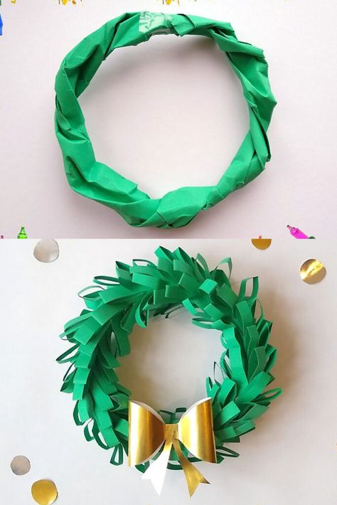 45 Amazing Christmas paper crafts & decoration ideas for kids & adults: easy DIY snowflake, stars, trees, ornaments, paper plate, cardboard, reindeer, printables, cards, etc! - A Piece of Rainbow, Christmas tree ideas, holiday crafts for kids, advent calendar, handmade, gifts, gift wrapping, modern, farmhouse, boho, Scandinavian, vintage, budget decor, dollar store, Anthropologie style, wall decor Easy Paper Wreath, Construction Paper Wreath, Christmas Decor Ideas For The Office, Paper Plate Decoration Ideas, Paper Christmas Wreath Diy, Christmas Diy Wall Decor, Diy Paper Christmas Garland, Christmas Diy Cardboard, Diy Paper Ornaments Christmas