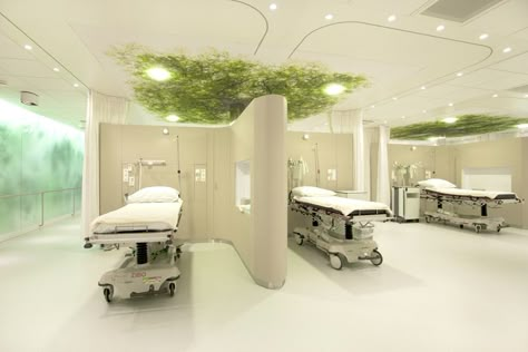 VUmc day surgery center - Photography: Foppe Peter Schut - Interior design: D/DOCK Hospital Layout, Chaing Rai, Futuristic Hospital, Center Photography, Medical Clinic Design, Healing Environment, Healthcare Interior Design, Recovery Room, Medical Office Design