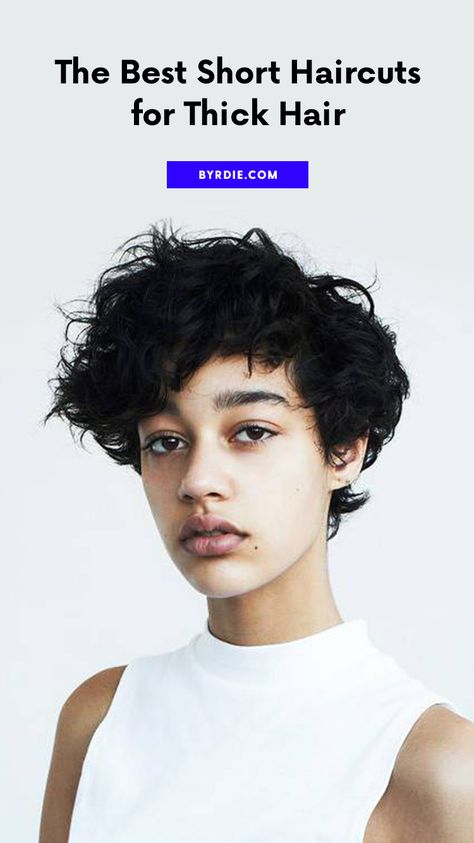 The best short haircuts for thick hair Low Maintenance Pixie Haircut For Thick Hair, Unisex Short Haircuts, Mid Length Queer Haircuts, Short Shag For Thick Hair, Short Low Maintenance Haircut, Short Queer Haircuts, Short Haircut For Thick Hair, Thick Short Hair, Enby Hair