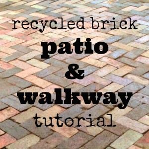 DIY Recycled Brick Patio Walkway Tutorial - DIY Show Off ™ - DIY Decorating and Home Improvement Blog Patio Walkway, Recycled Brick, Brick Walkway, Brick Patio, Diy Shows, Brick Patios, Old Bricks, Patio Diy, Pergola Patio