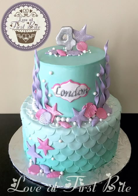 Mermaid Cake Kids Birthday Party Cake, Sea Cake, Little Mermaid Cakes, 5th Birthday Cake, Mermaid Theme Birthday Party, Mermaid Birthday Cakes, Bee Cakes, 5 Birthday, Sea Cakes