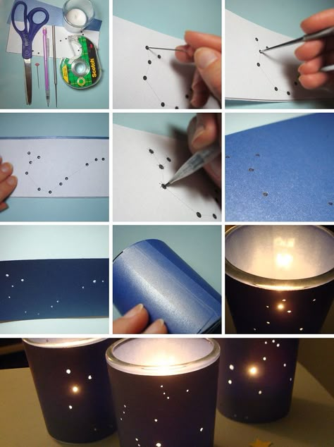 Space Themed Birthday Party Decoration Diy, Constellation Decorations Party, Constellation Birthday Party, Queer Formal, Constellation Party, Constellation Jar, Vbs Stellar, Diy Constellation, Constellation Craft